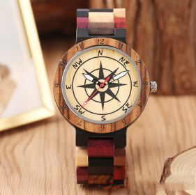 Full Color Wood Compass (Color: Men)