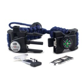 Parachute Cord Survival Bracelet (Color: Purplish Blue)