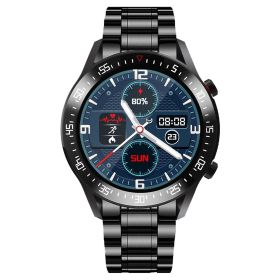 Wireless Smart Watch Fitness Tracker IP68 Bracelet (Color: Black)