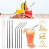 10Pcs 8.5in reusable Steel Drinking Straws