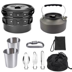 2-3 People Outdoor Teapot Set Pot (select: k05-black)