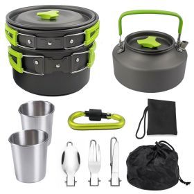 2-3 People Outdoor Teapot Set Pot (select: k05-green)