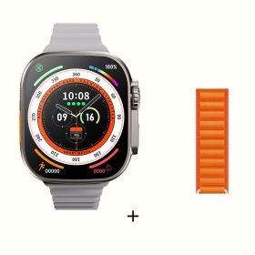 Ultra Smart Watch Series 8 (Color: Gold add orang nylon)