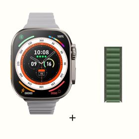 Ultra Smart Watch Series 8 (Color: Gold add green nylon)