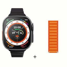 Ultra Smart Watch Series 8 (Color: black add orange2)