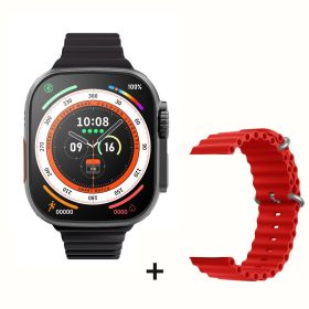 Ultra Smart Watch Series 8 (Color: Black add red)