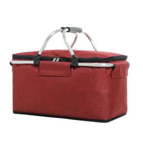 Outdoor Storage Basket (Color: wine red)