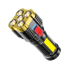 Portable High Lumen Flashlight (Color: Black A)