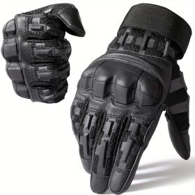 Tactical Touchscreen Gloves for Men (Color: Black, size: S)