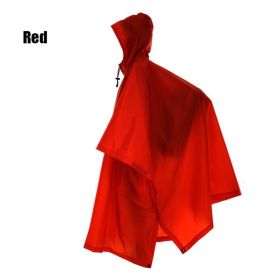 Waterproof 3-in-1 Raincoat Backpack Cover for Hiking, and Camping - Protects Your Gear (Color: Red)
