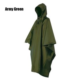 Waterproof 3-in-1 Raincoat Backpack Cover for Hiking, and Camping - Protects Your Gear (Color: Army Green)