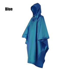 Waterproof 3-in-1 Raincoat Backpack Cover for Hiking, and Camping - Protects Your Gear (Color: Blue)