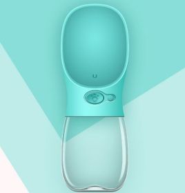 Pet Water Bottle with Cup (Style: 350ML, Color: Blue)