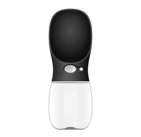 Pet Water Bottle with Cup (Style: 550ML, Color: Black)