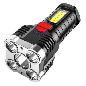 5 LED Flashlight; for emergency (Color: Silvery)