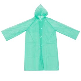 Reusable Rain Poncho for kids (Color: Green)