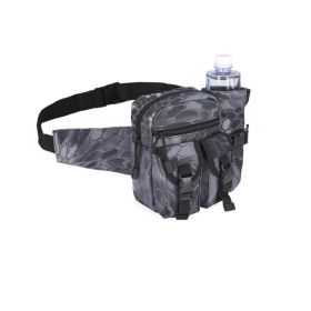 Tactical Waist Bag/ Water Bottle Holder (Color: Black Python Pattern)