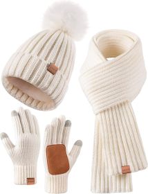 Women's Winter Accessories Set (Color: White)