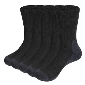 Men's  Mid-Calf Thermal Hiking Socks (Color: Black)