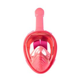 Underwater Snorkeling Full Face Swimming Mask (Color: Pink, size: XS)