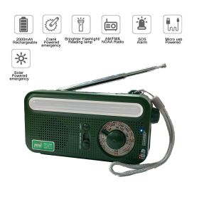 Emergency portable solar Radio (Color: Green)