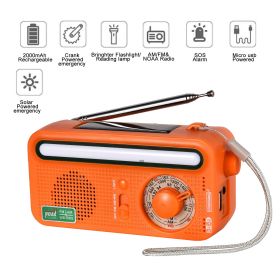 Emergency portable solar Radio (Color: Orange)