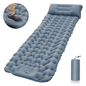inflatable Outdoor Sleeping Pad (Color: Light Grey)