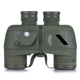 HD 10X50 High Power Binoculars with Compass (Color: Compass Green)