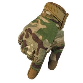 Men Antiskid Outdoor Tactical Gloves (Color: CP Camo, size: XL)