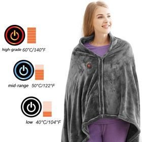USB Winter  Protection Body Warmer Heated  Plush Blanket  Outdoor Office Home (Color: 3 gear temperature)