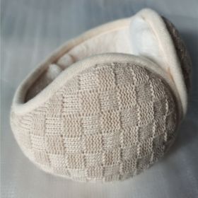 Winter Earmuffs Men's New Warm Earmuffs Women's Wearable Plush Earmuffs (colour: White wool square earmuffs)