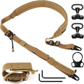 Quick Adjust Gun Sling with HK Hook (Color: Brown)