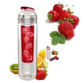 Fruitcola Fruit Water Bottle (Color: Black)