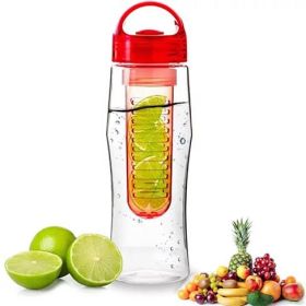 Fruit Infuser Water Bottle In 5 Colors (Color: Red)