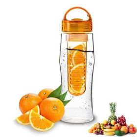 Fruit Infuser Water Bottle In 5 Colors (Color: Orange)