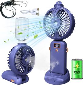 Digital Personal Misting Fan (Color: Purple)