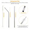 10Pcs 8.5in reusable Steel Drinking Straws