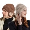 Unisex Knitted Beanie Hat Set