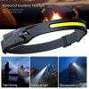 COB LED USB Rechargeable Waterproof Camping Headlight