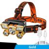 5 LED USB Rechargeable Headlamp;
